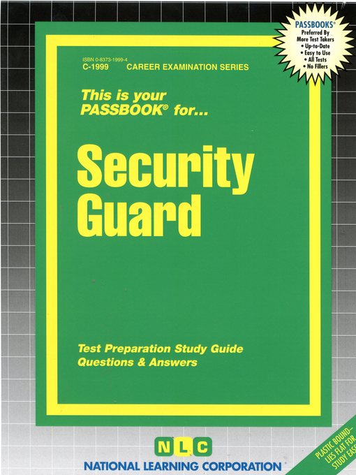 Title details for Security Guard by National Learning Corporation - Available